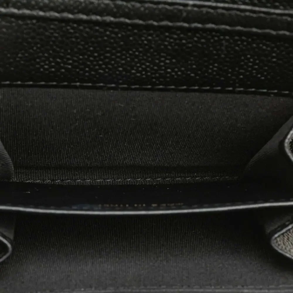 CHANEL Black Caviar Leather Logo Wallet